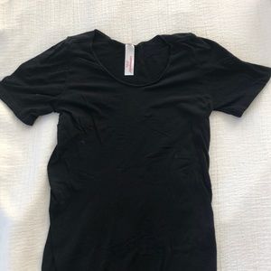 Short sleeve thong bodysuit